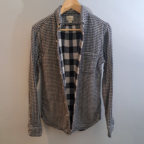 J. Crew Men's Small Slim Fit Double-Weave Plaid Button Down Shirt Style AI327 - Picture 6 of 15